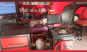 Inside view of car 4 tune shop